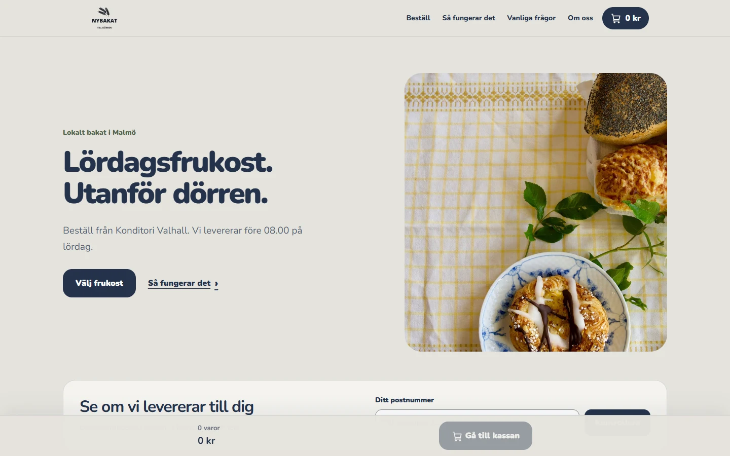 Nybakat, arbetsprov i webbdesign